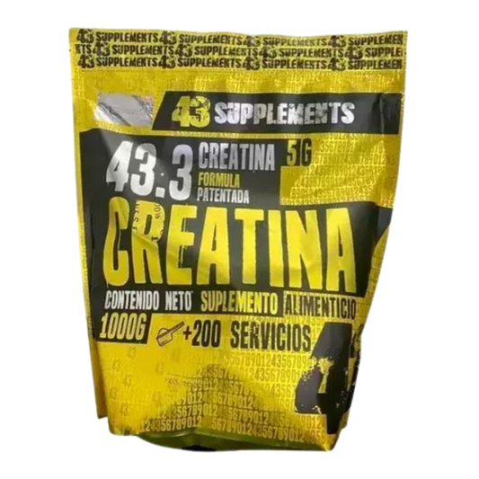 Creatina Monohidratada | 43 Supplements | 1 Kg (Bolsa)