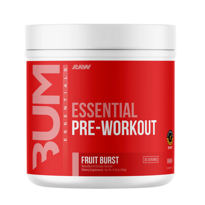 Bum Essential Pre-Workout | RAW Nutrition | 30 Servicios