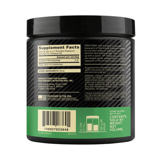 Creatina Monohidratada | Optimum Nutrition | 300 g | 60 Servicios