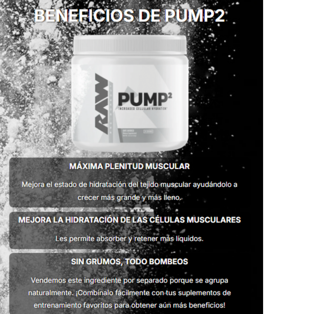 Pump2 | RAW Nutrition | 20 Servicios