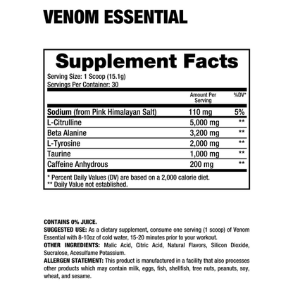 Venom Essential | 30 Servicios