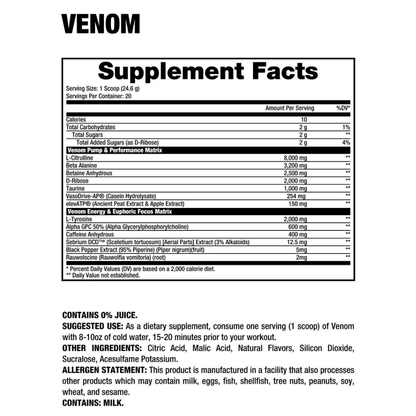 Venom Fully Loaded | 20 Servicios | Dragon Pharma